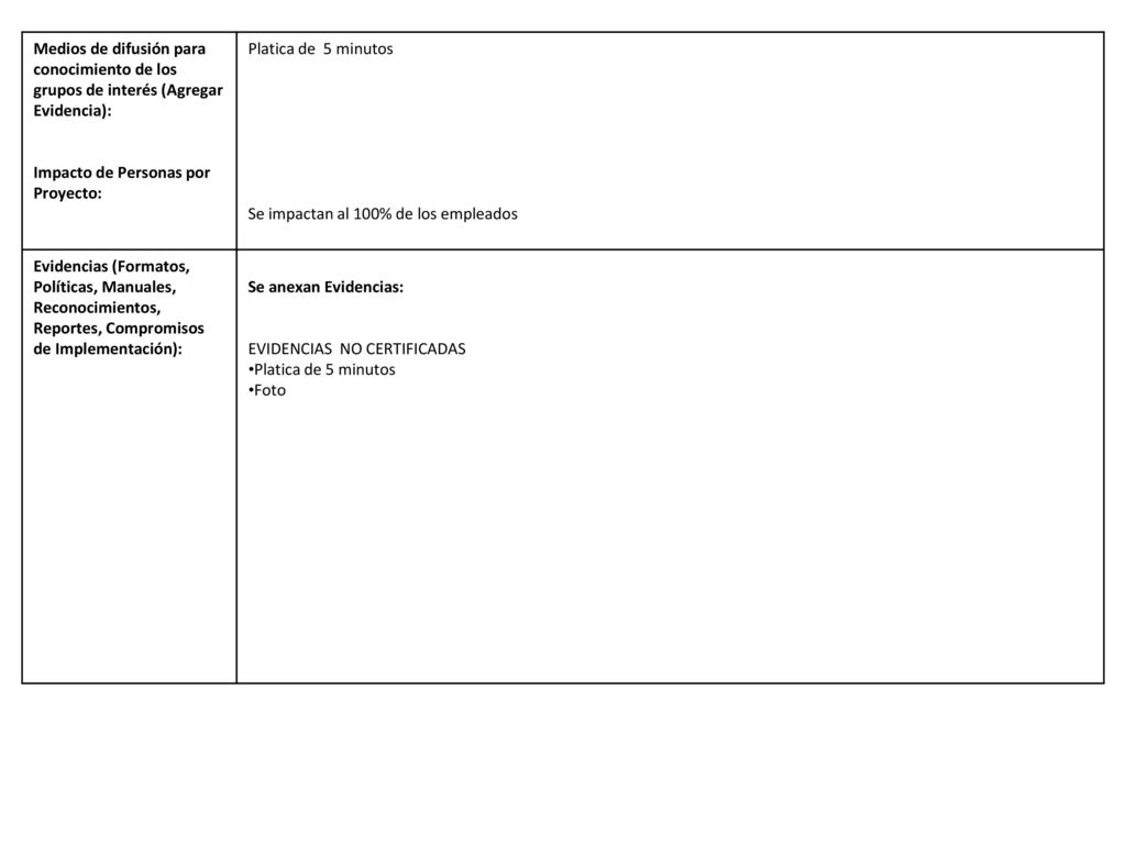 Medios de difusión para conocimiento de los grupos de interés (Agregar Evidencia):