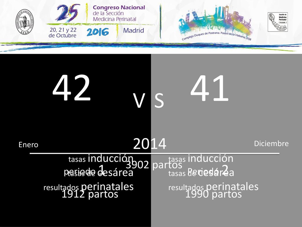 42 41 V S partos 1912 partos 1990 partos periodo 1 Periodo 2