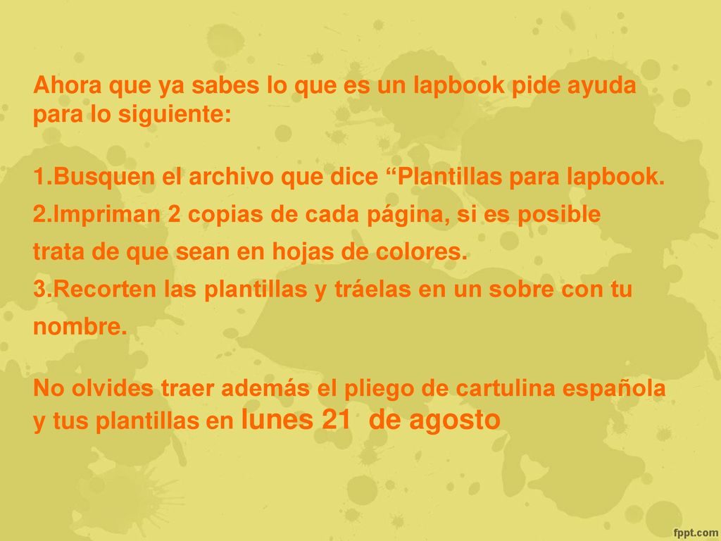 Ahora que ya sabes lo que es un lapbook pide ayuda