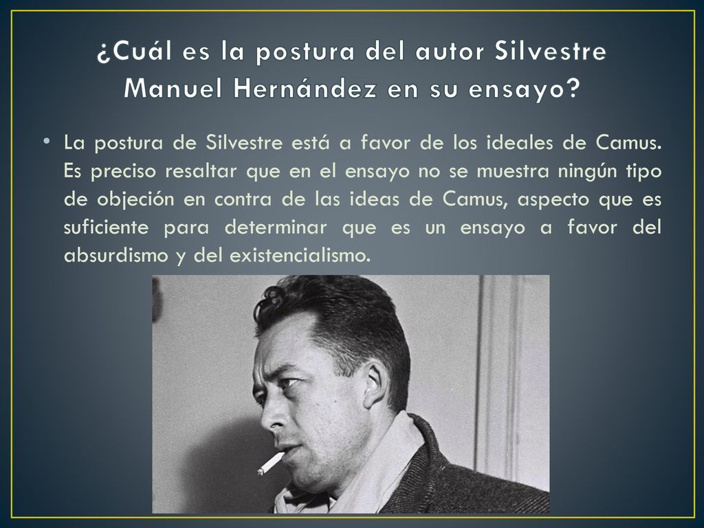¿Cuál es la postura del autor Silvestre Manuel Hernández en su ensayo