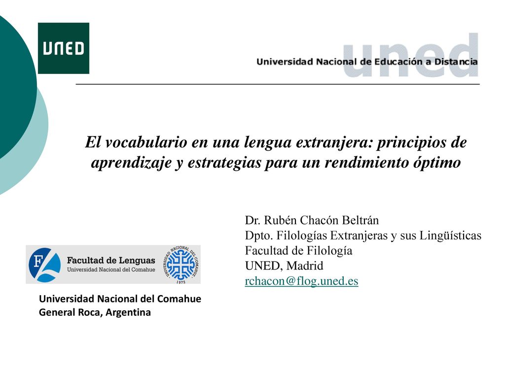 El vocabulario en una lengua extranjera: principios de aprendizaje y estrategias para un rendimiento óptimo