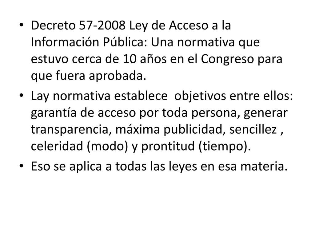 Decreto Ley de Acceso a la Información Pública: Una normativa que estuvo cerca de 10 años en el Congreso para que fuera aprobada.