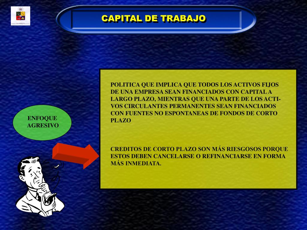 CAPITAL DE TRABAJO POLITICA QUE IMPLICA QUE TODOS LOS ACTIVOS FIJOS