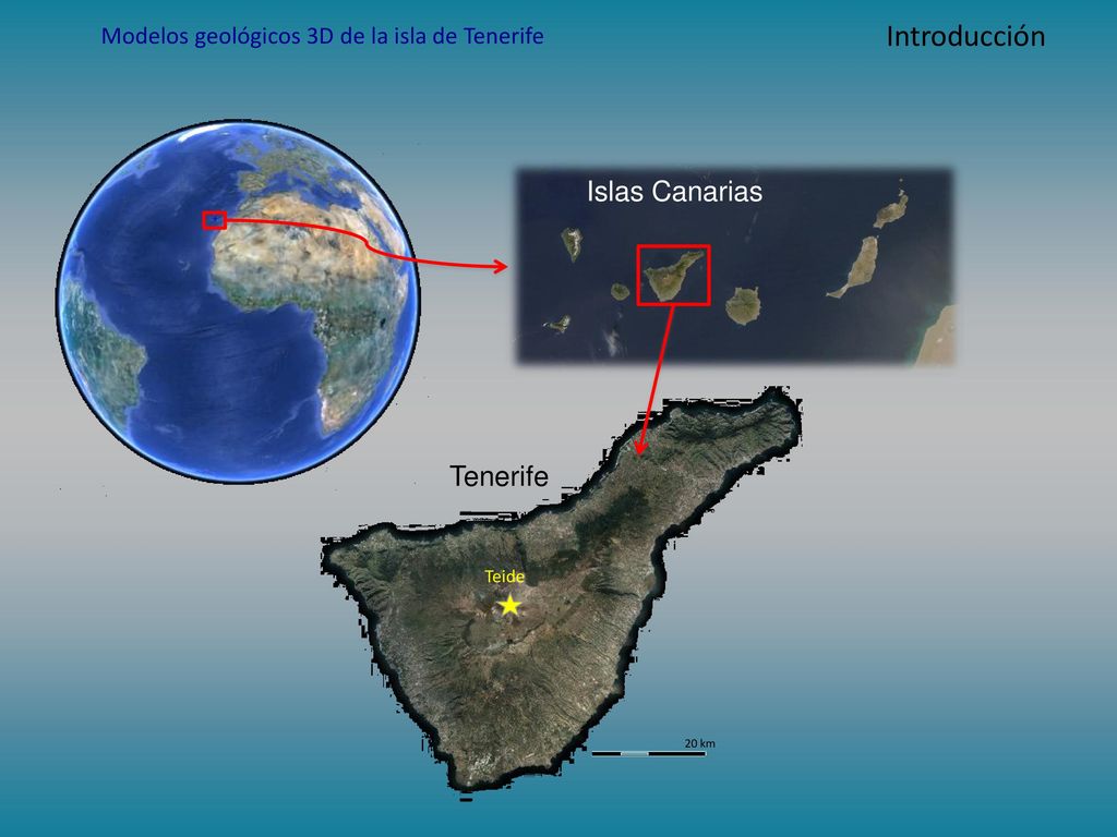 Geological 3D models for the central part of Tenerife island