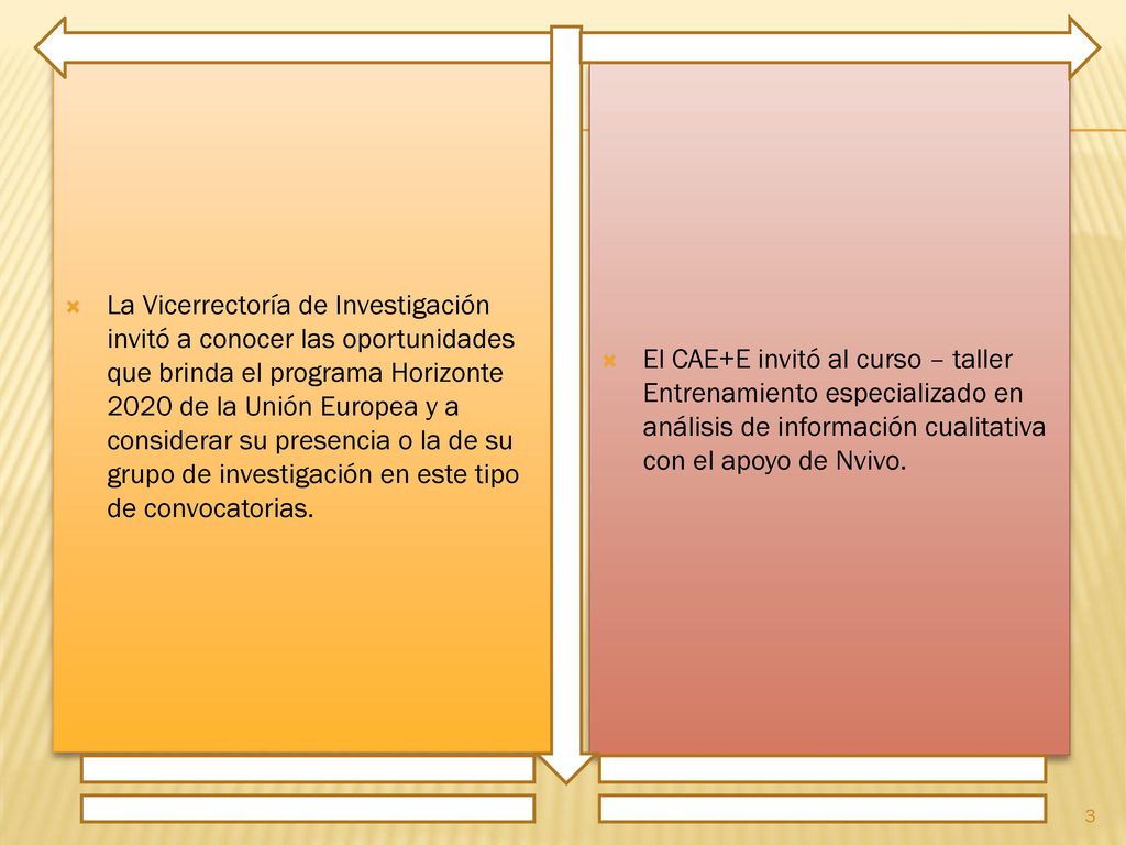 La Vicerrectoría de Investigación invitó a conocer las oportunidades que brinda el programa Horizonte 2020 de la Unión Europea y a considerar su presencia o la de su grupo de investigación en este tipo de convocatorias.