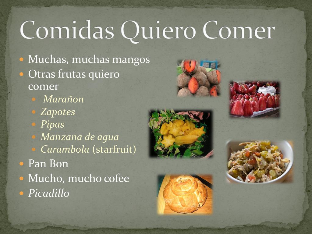 Comidas Quiero Comer Muchas, muchas mangos Otras frutas quiero comer