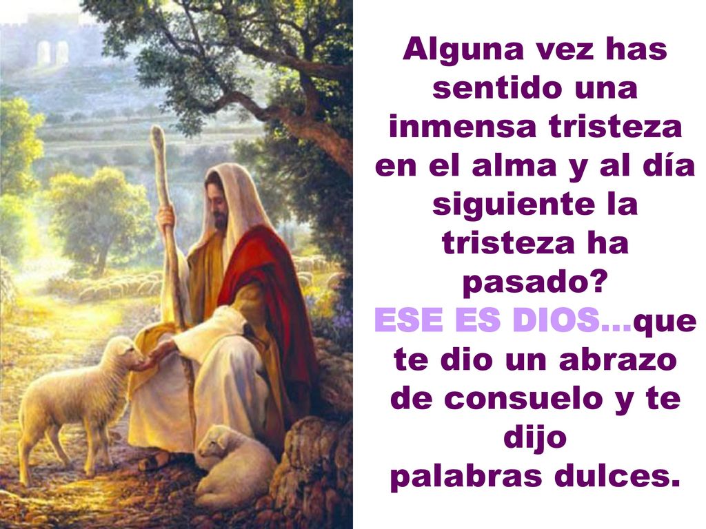 ESE ES DIOS...que te dio un abrazo de consuelo y te dijo