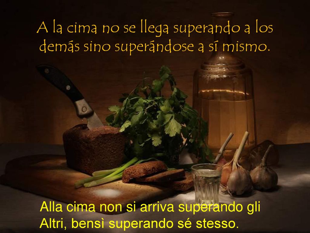 A la cima no se llega superando a los demás sino superándose a sí mismo.