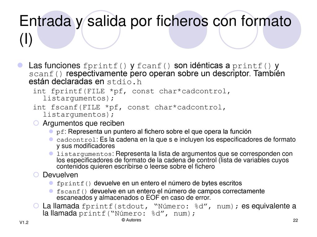 Entrada y salida por ficheros con formato (I)