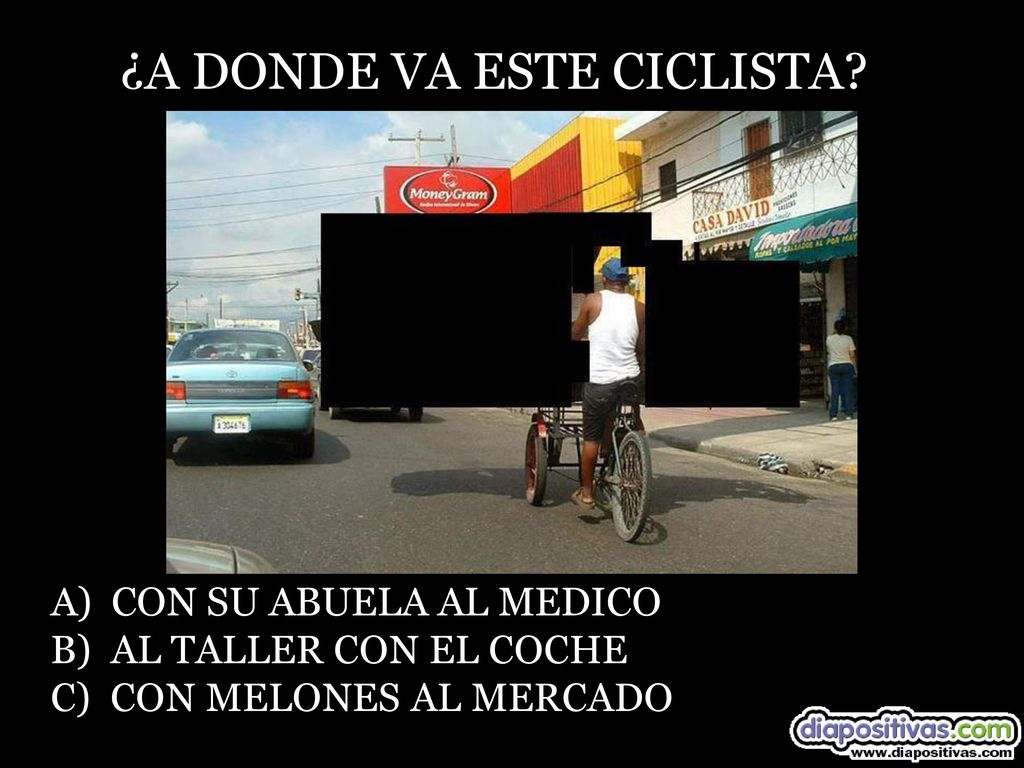 ¿A DONDE VA ESTE CICLISTA