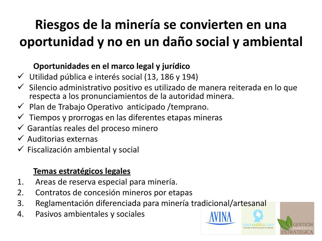Riesgos de la minería se convierten en una oportunidad y no en un daño social y ambiental
