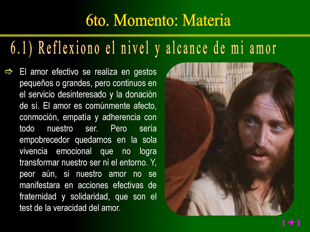 6.1) Reflexiono el nivel y alcance de mi amor