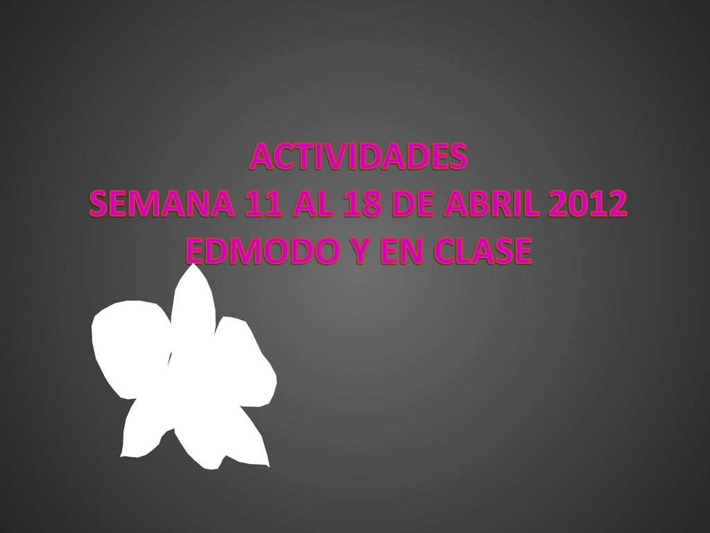 SEMANA 11 AL 18 DE ABRIL 2012 EDMODO Y EN CLASE