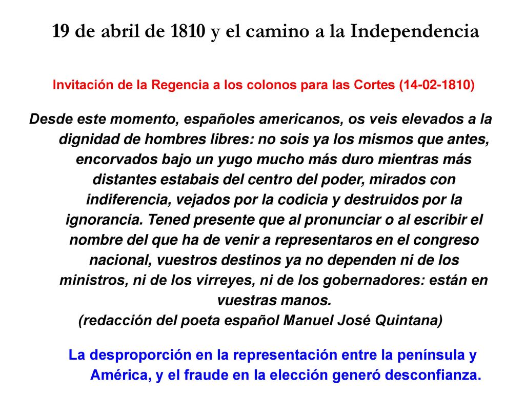 19 de abril de 1810 y el camino a la Independencia