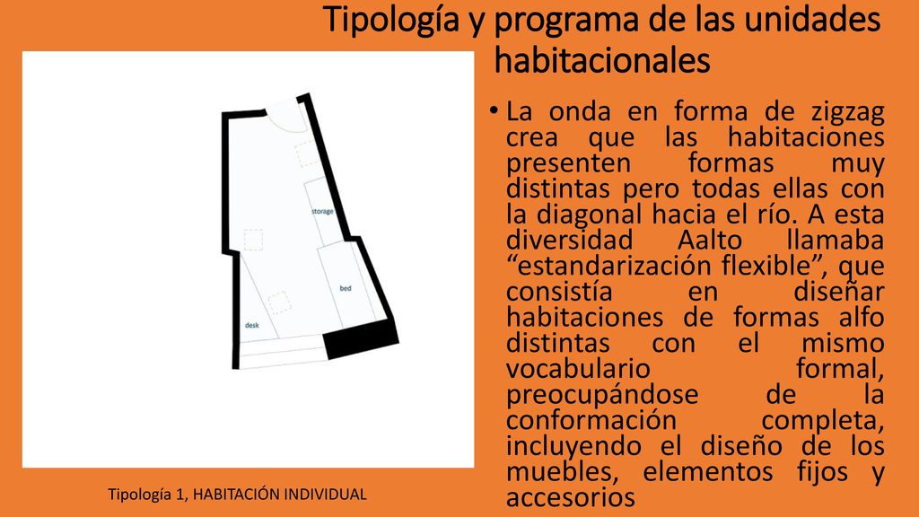 Tipología y programa de las unidades habitacionales