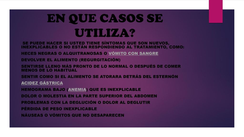 EN QUE CASOS SE UTILIZA se puede hacer si usted tiene síntomas que son nuevos, inexplicables o no están respondiendo al tratamiento, como: