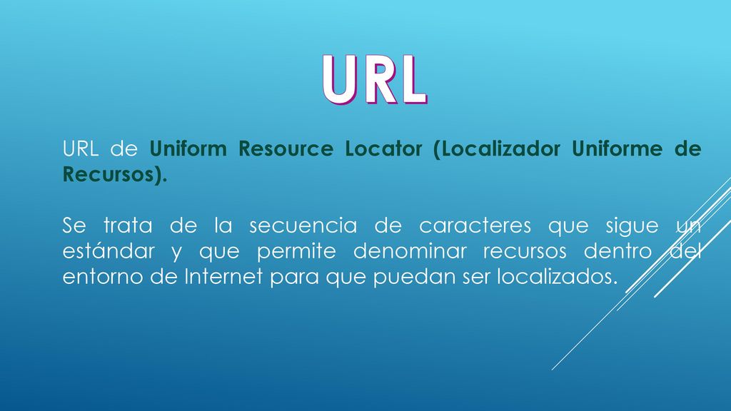 URL URL de Uniform Resource Locator (Localizador Uniforme de Recursos).