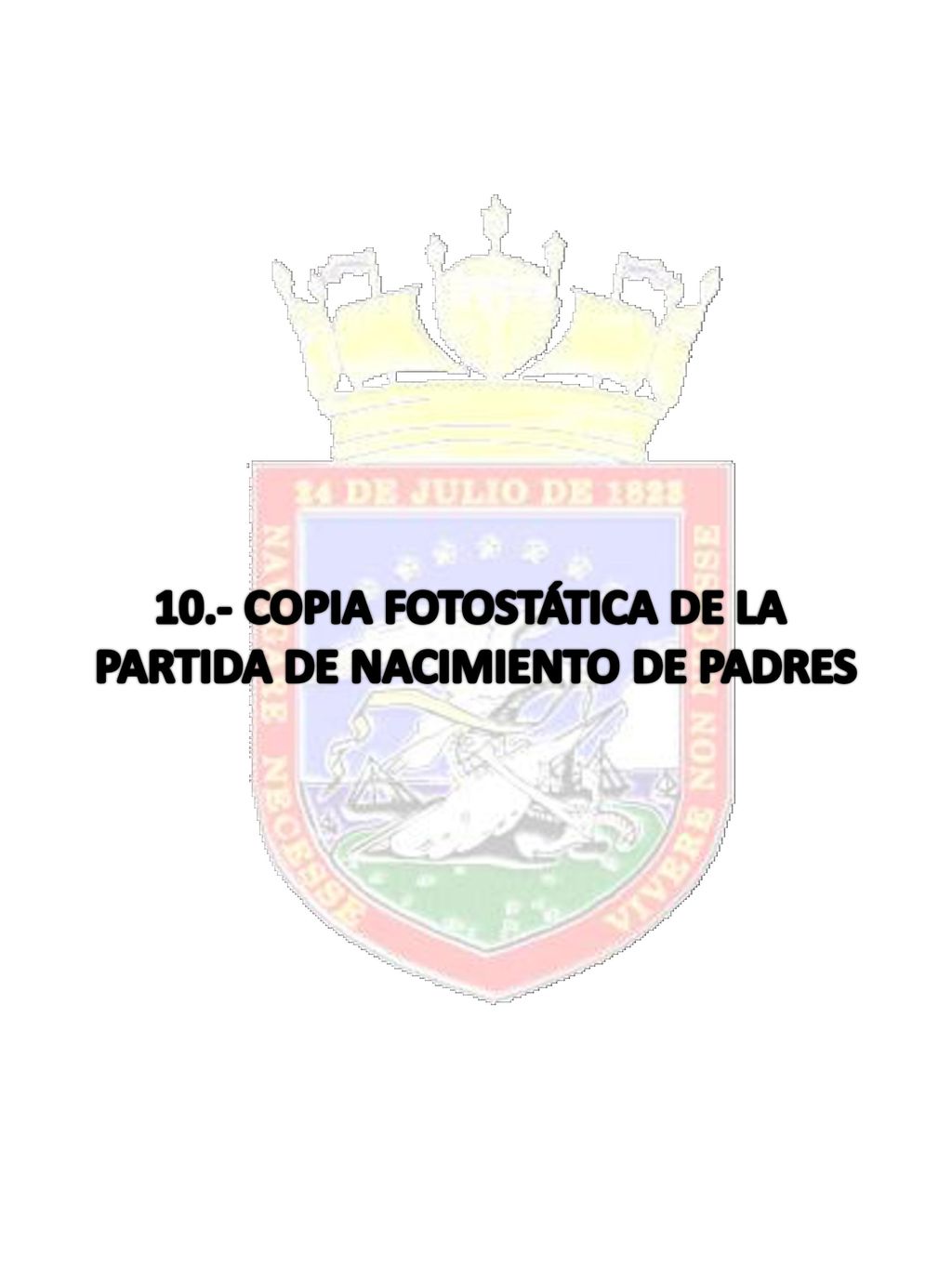 10.- COPIA FOTOSTÁTICA DE LA PARTIDA DE NACIMIENTO DE PADRES
