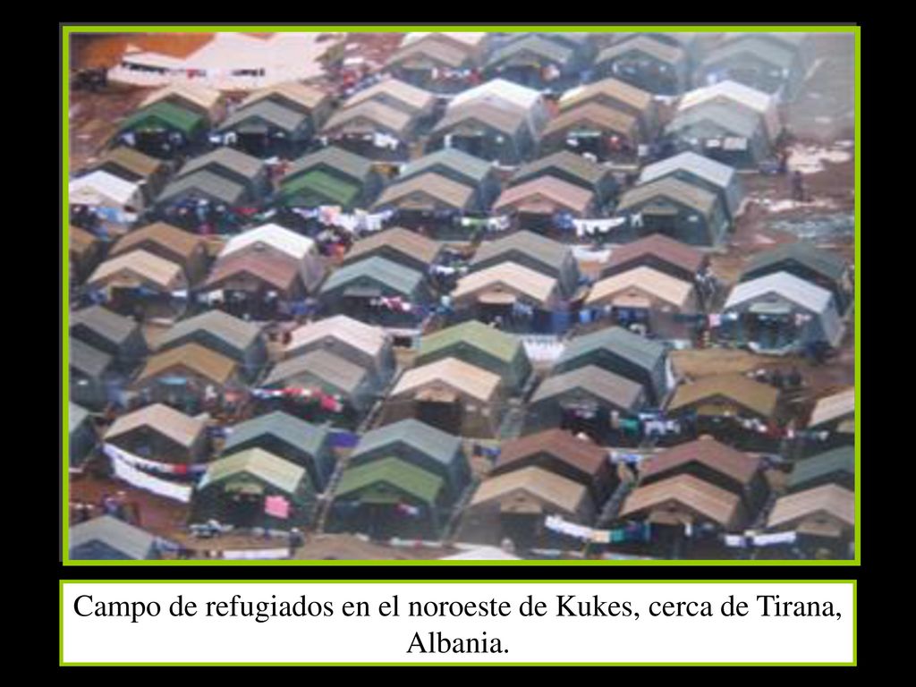 Campo de refugiados en el noroeste de Kukes, cerca de Tirana, Albania.