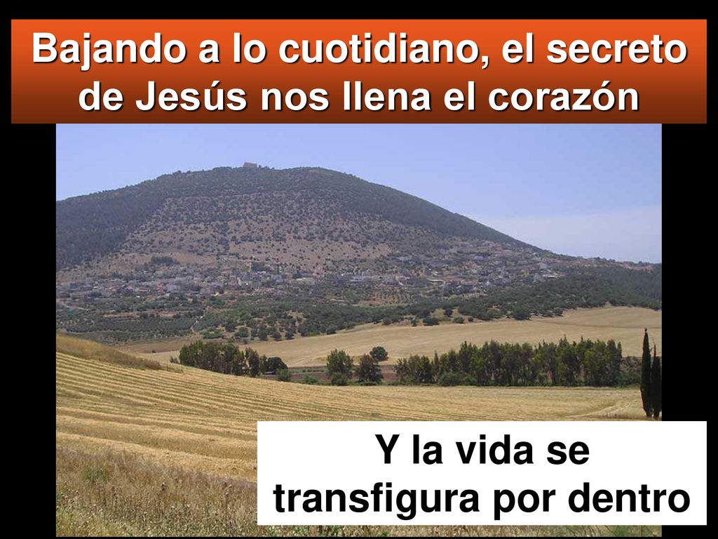 Bajando a lo cuotidiano, el secreto de Jesús nos llena el corazón