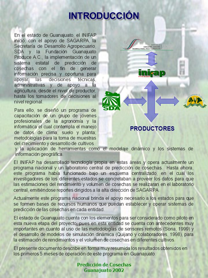 Predicción de Cosechas Guanajuato 2002