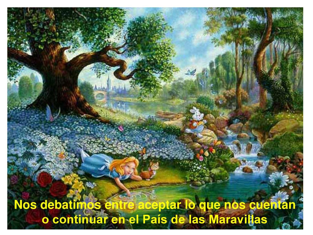 Nos debatimos entre aceptar lo que nos cuentan o continuar en el País de las Maravillas