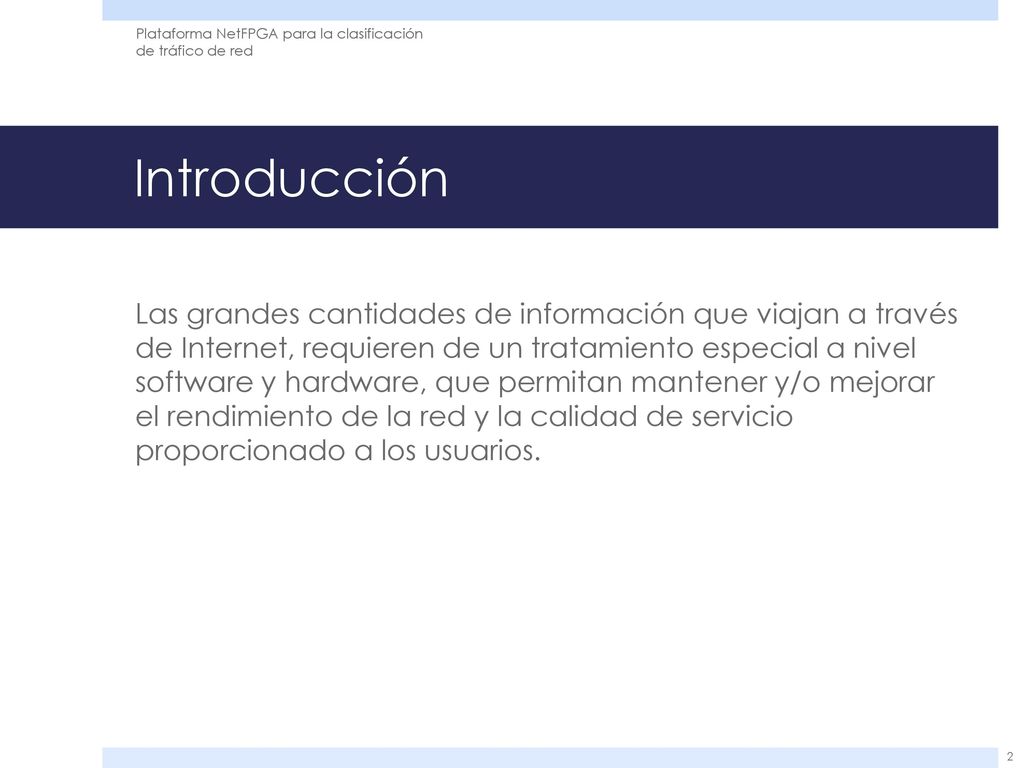 Plataforma NetFPGA para la clasificación de tráfico de red