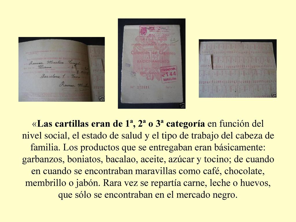 «Las cartillas eran de 1ª, 2ª o 3ª categoría en función del nivel social, el estado de salud y el tipo de trabajo del cabeza de familia.