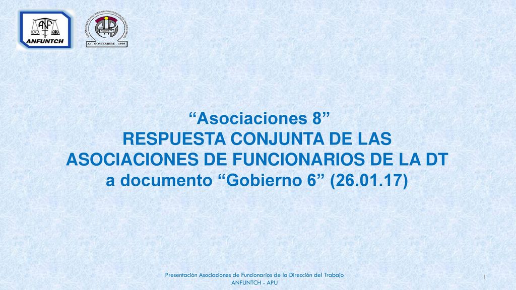 RESPUESTA CONJUNTA DE LAS ASOCIACIONES DE FUNCIONARIOS DE LA DT