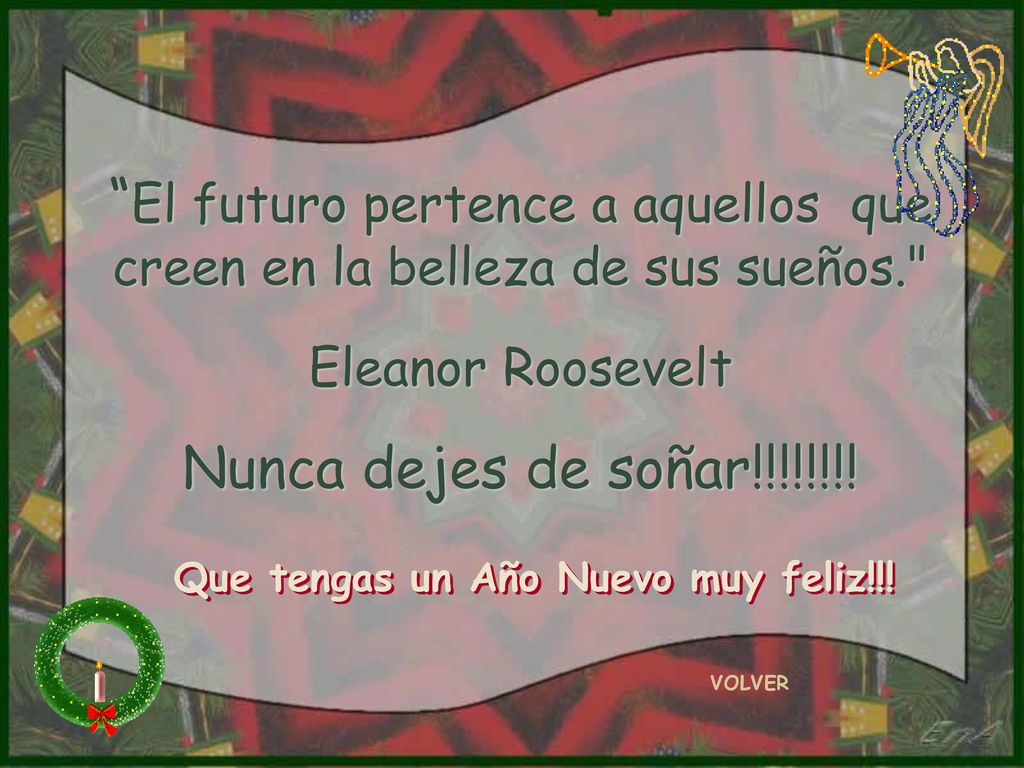 El futuro pertence a aquellos que creen en la belleza de sus sueños.