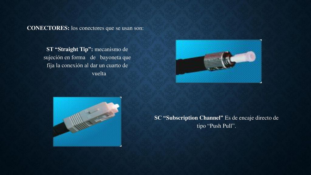 SC Subscription Channel Es de encaje directo de tipo Push Pull .