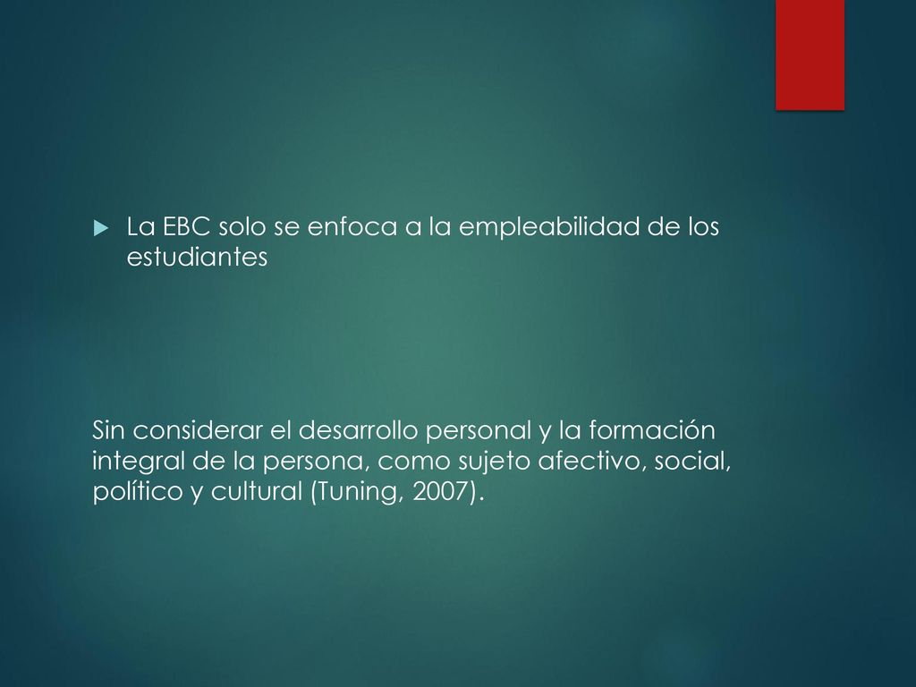 La EBC solo se enfoca a la empleabilidad de los estudiantes