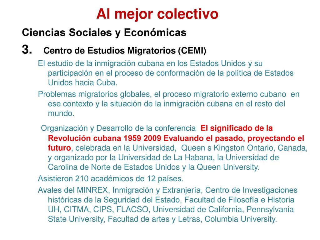 Al mejor colectivo Centro de Estudios Migratorios (CEMI)