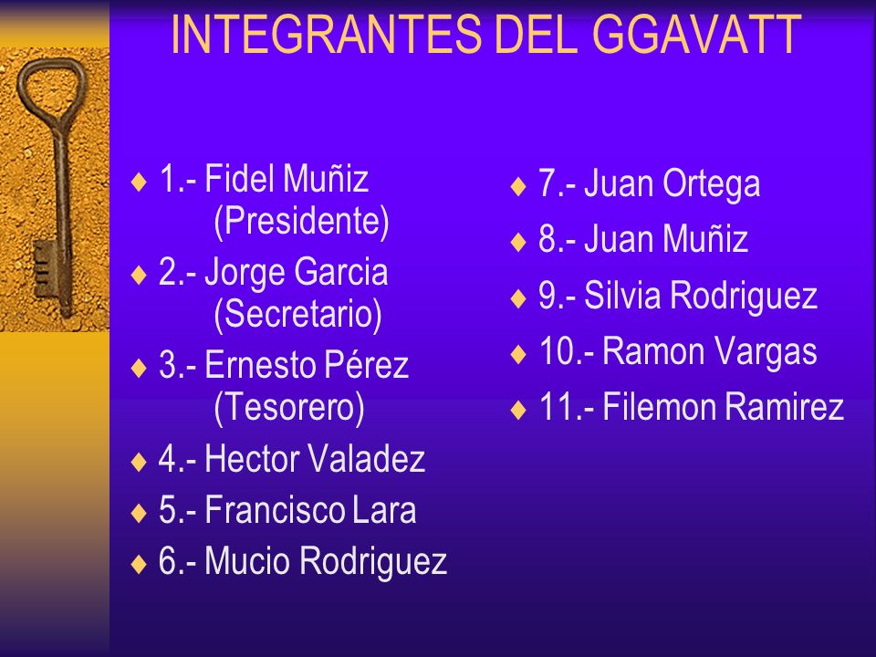 INTEGRANTES DEL GGAVATT