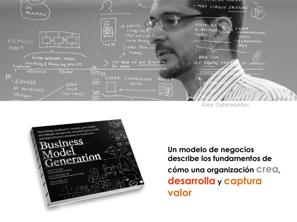 Alex Osterwalder Un modelo de negocios describe los fundamentos de cómo una organización crea, desarrolla y captura valor.