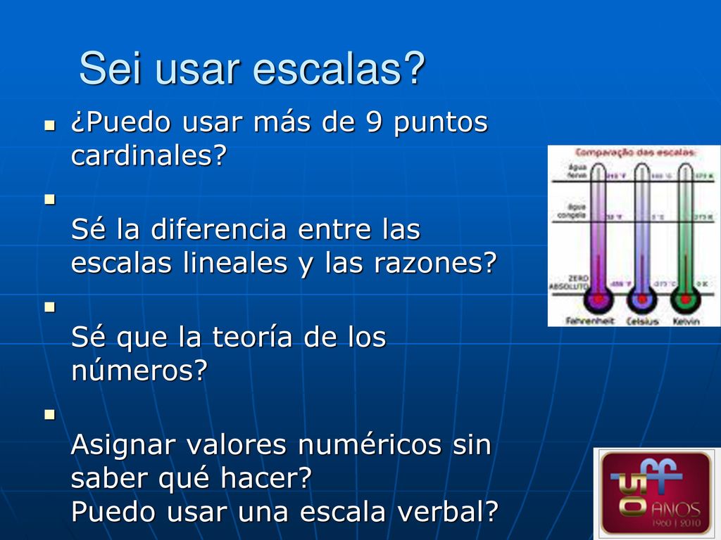 Sei usar escalas ¿Puedo usar más de 9 puntos cardinales