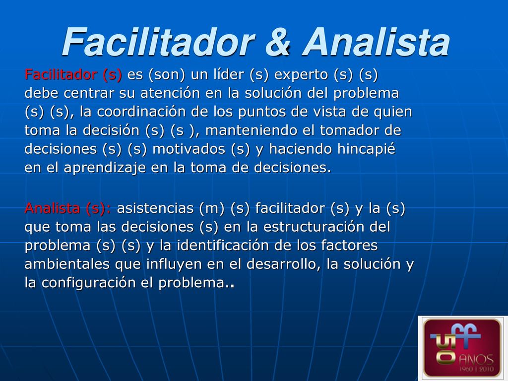 Facilitador & Analista