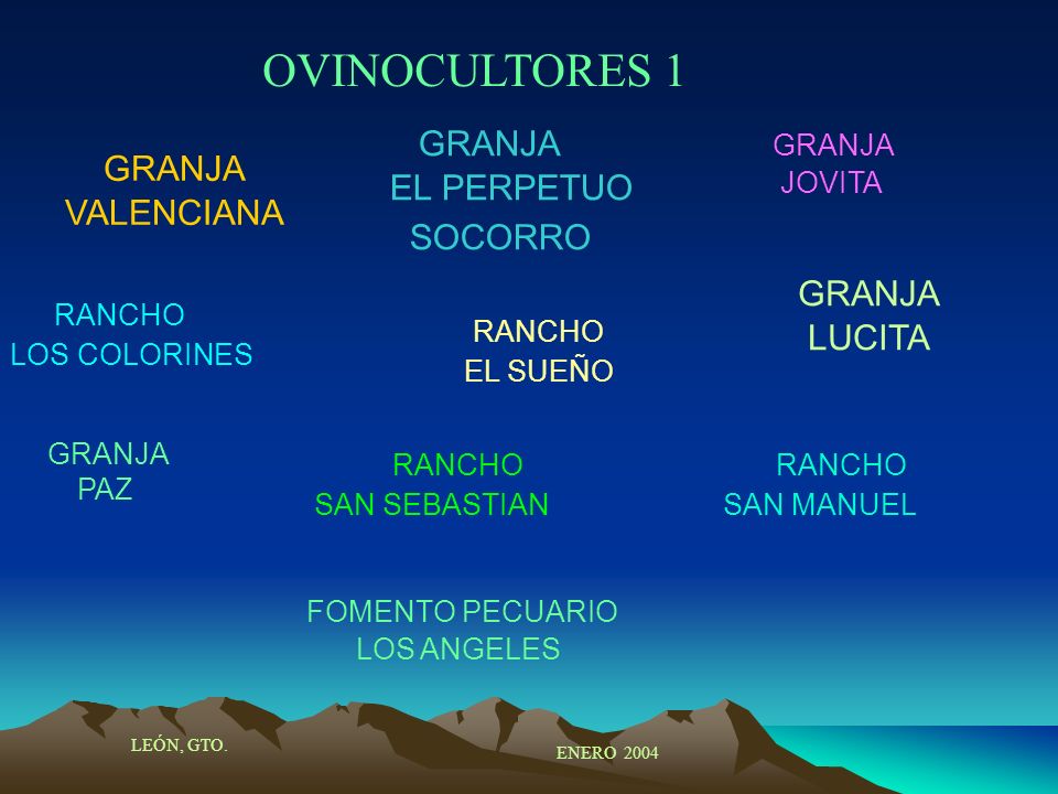 OVINOCULTORES 1 GRANJA EL PERPETUO SOCORRO GRANJA VALENCIANA GRANJA