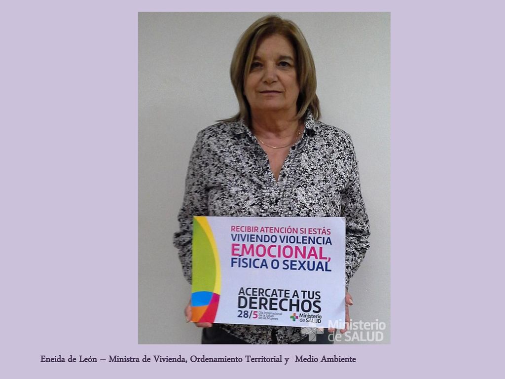 Eneida de León – Ministra de Vivienda, Ordenamiento Territorial y Medio Ambiente