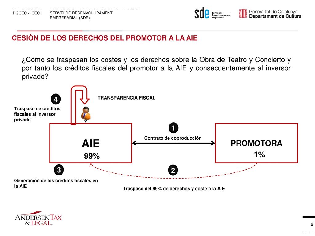 Contrato de coproducción Traspaso del 99% de derechos y coste a la AIE
