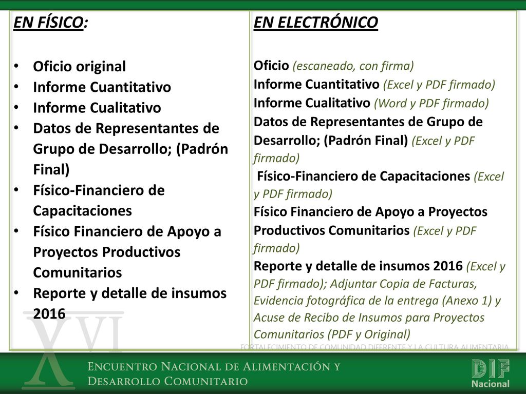 EN FÍSICO: EN ELECTRÓNICO Oficio original Informe Cuantitativo