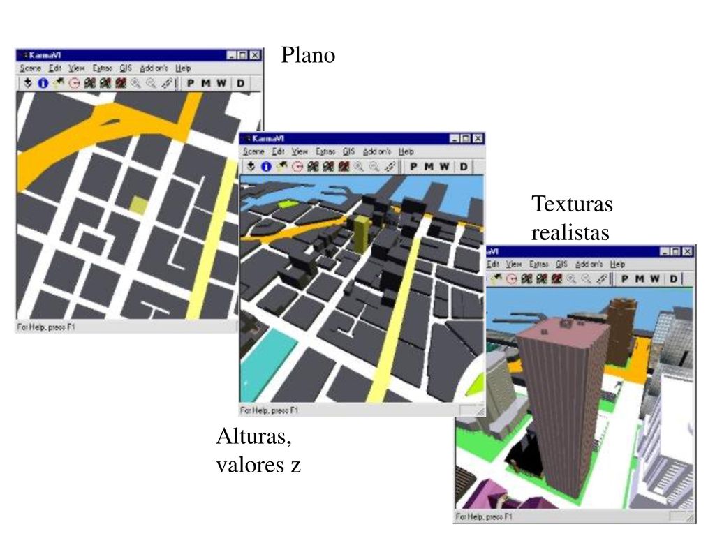Plano Texturas realistas Alturas, valores z