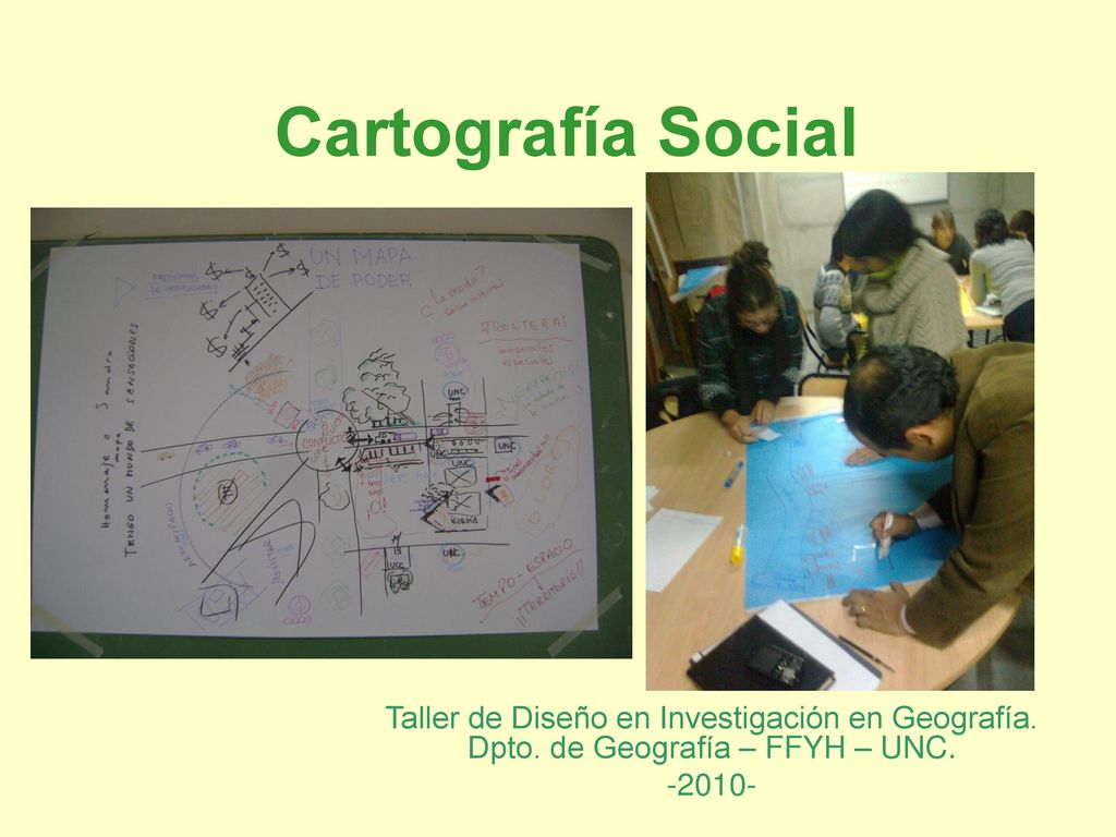 Cartografía Social Taller de Diseño en Investigación en Geografía. Dpto. de Geografía – FFYH – UNC.