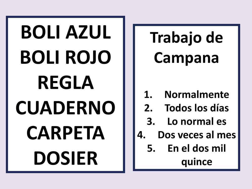 BOLI AZUL BOLI ROJO REGLA CUADERNO CARPETA DOSIER Trabajo de Campana