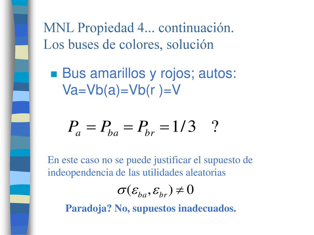 MNL Propiedad 4... continuación. Los buses de colores, solución