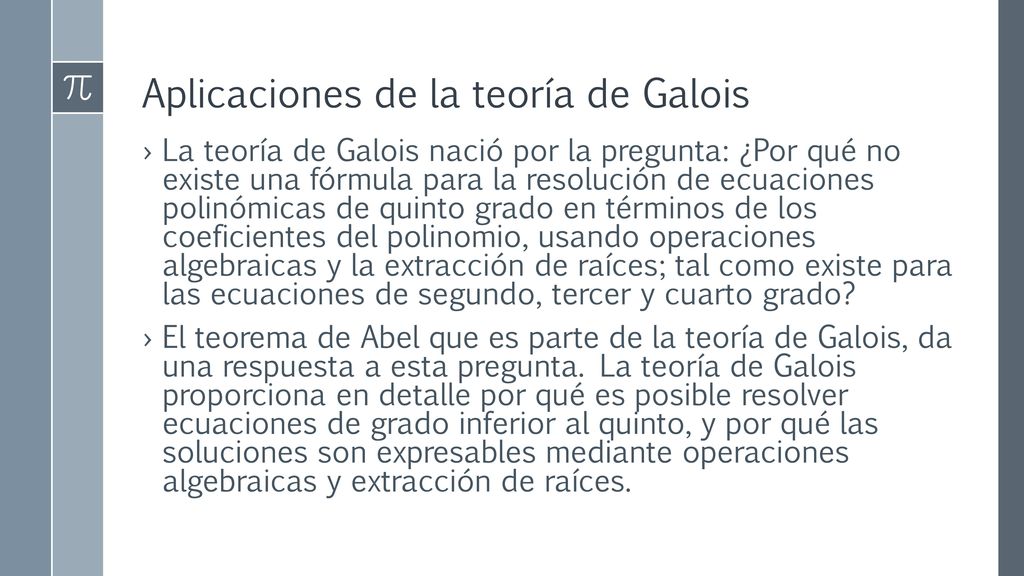 Aplicaciones de la teoría de Galois