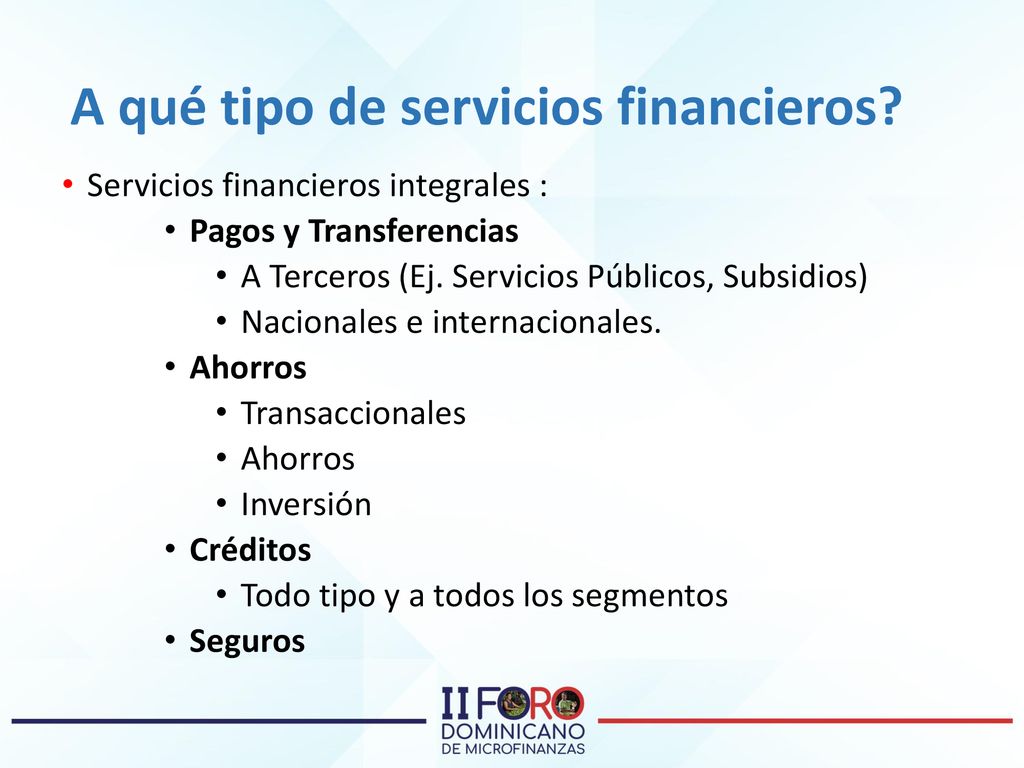 A qué tipo de servicios financieros
