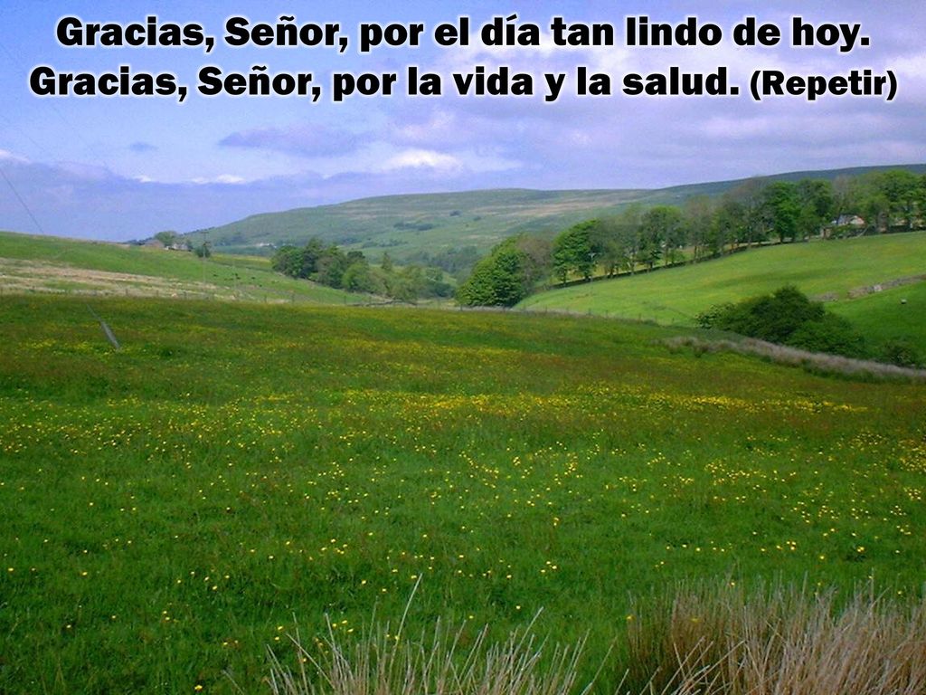 Gracias, Señor, por el día tan lindo de hoy