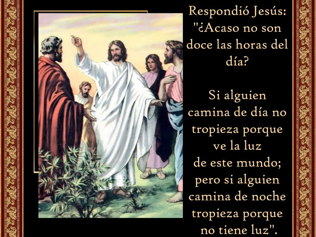Respondió Jesús: ¿Acaso no son doce las horas del día