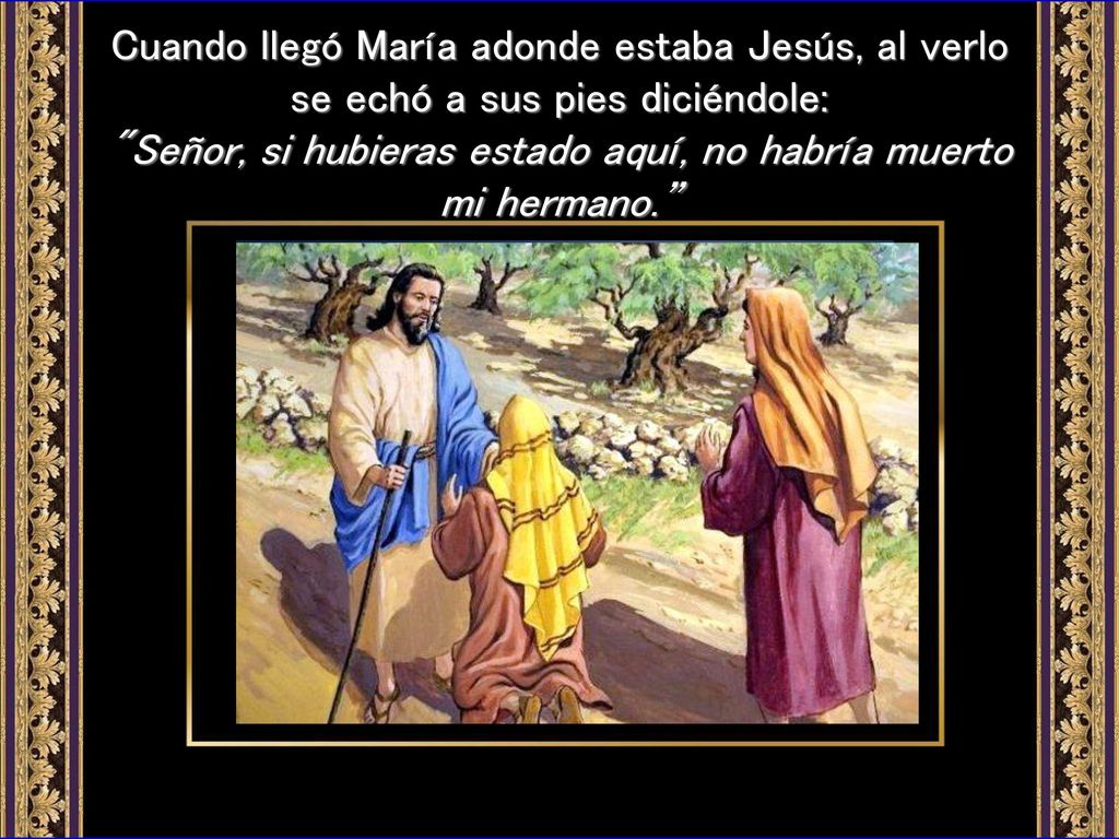 Señor, si hubieras estado aquí, no habría muerto mi hermano.